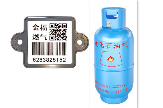 XiangKang بارکد سیلندر گاز لعاب فولادی UID QR 304 مقاومت در برابر خراش