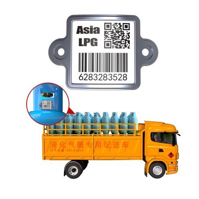 بارکد UID QR با مقاومت در برابر دما و بالا برای ردیابی سیلندر LPG