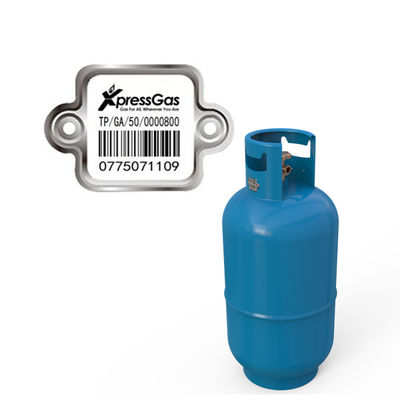 برچسب بارکد سیلندر LPG دائمی برای کنترل مقاومت شیمیایی سنگزنی گاز