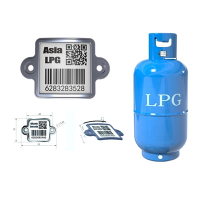 برچسب‌های دارایی QR مقاوم در برابر خوردگی بارکد سیلندر قابل ردیابی LPG
