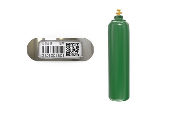 سیلندر اکسیژن سیلندر سرامیک فلزی بارکد ضد UV مدیریت دارایی