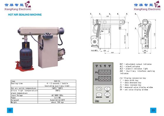 دستگاه مهر و موم هوای گرم BT2 PVC Seal Shirking 380V 6.4KW