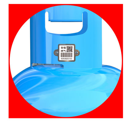 بارکد سیلندر گاز لعاب فولادی UID QR 304 مقاومت در برابر خراش