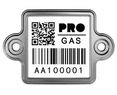 برچسب بارکد فلزی سیلندر LPG با مقاومت 800 درجه ضد سوختن